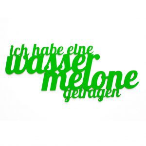Ich habe eine Wassermelone getragen