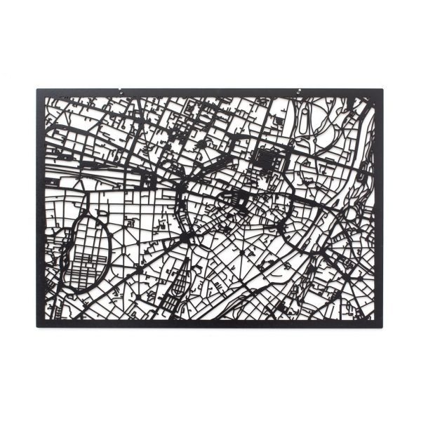 3D Stadtplan München schwarz