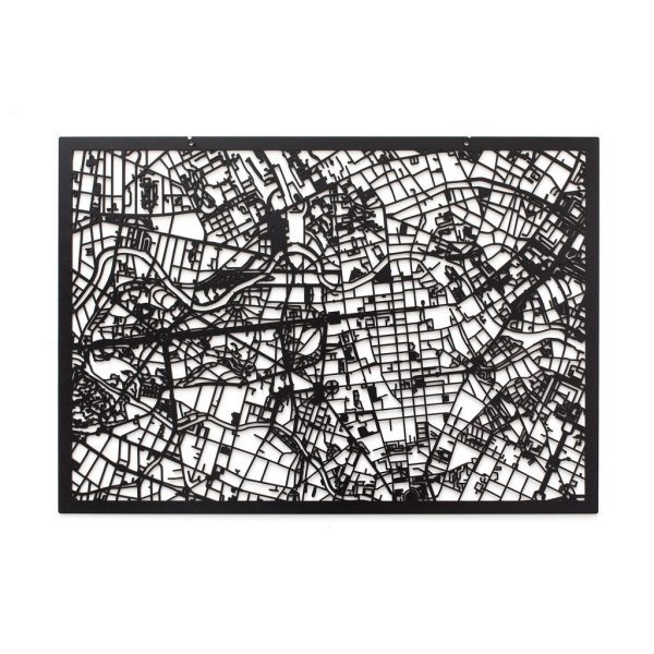 3D Stadtplan Berlin schwarz