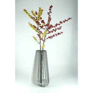 Rippenvase Kukka weiß