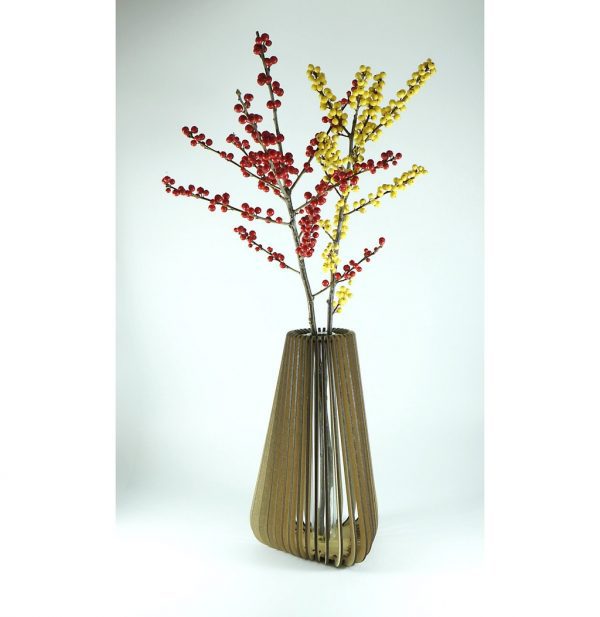 Rippenvase Kukka natur