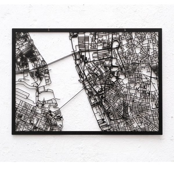 3d Stadtplan Liverpool, schwarz